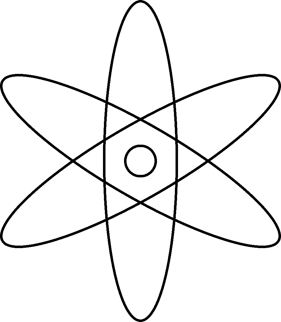 Symbole de l’atome, référence à la chimie de précision utilisée dans les traitements textiles de H&B Materials